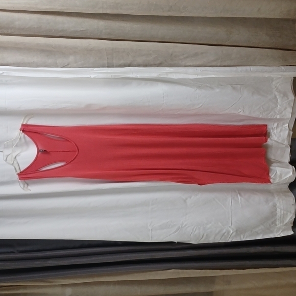 🙋Cotton On red midi dress Size L  has some wear, but still very cute! - Picture 3 of 8